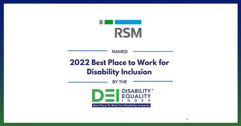 Rsm Scores 100 On Disability Equality Indexs 2022 Best Places To Work