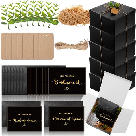 Amazon Ctosree Pcs Bridesmaid Proposal Gift Box Set