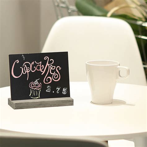 MyGift 4 Pack Mini Tabletop Chalkboard Signs Reusable Place Cards