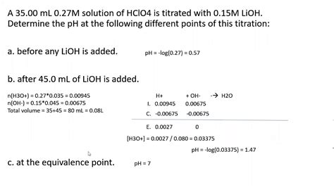 Gcii Buffers And Titrations Practice Problems Youtube