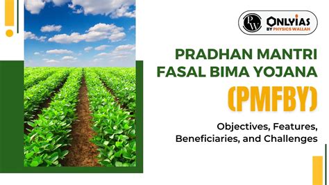 Pradhan Mantri Fasal Bima Yojana PMFBY Objectives Features