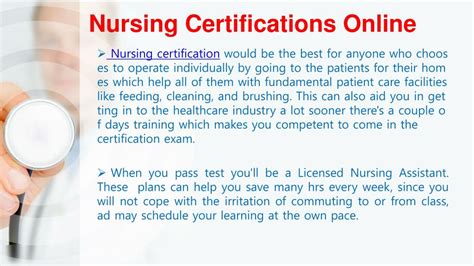 Ppt Nursing Certifications Getting Nursing Certification Powerpoint