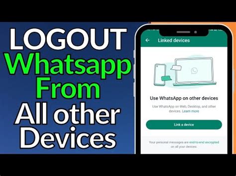 How To Logout Your Whatsapp From Other Devices Youtube