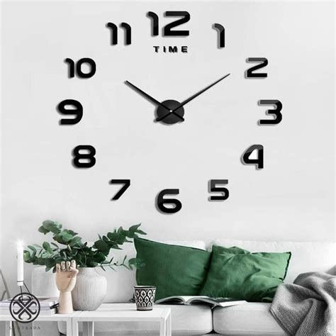 Luxtrada Frameless Wall Clock Large Modern D Mirror Wall Clock Mute