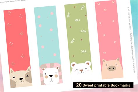 Bookmarks for Kids Bookmarks Template Animal Bookmarks - Etsy