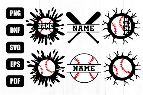 Baseball Svg Bundle Baseball Monogram Svg Baseball Mom Svg By