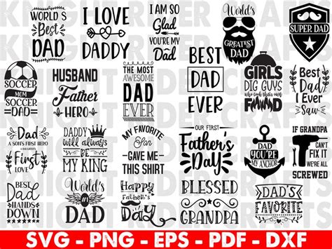 Dad Bundle Svg Funny Dad Shirt Svg Dad Cricut Fathers Day - Etsy