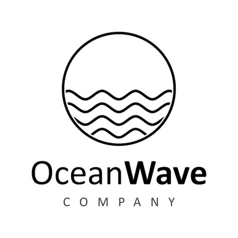 Vetor De Modelo De Design De Logotipo De Ondas Do Mar Vetor Premium