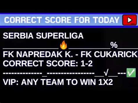 Today Correct Score Predictions Football Predictions Today