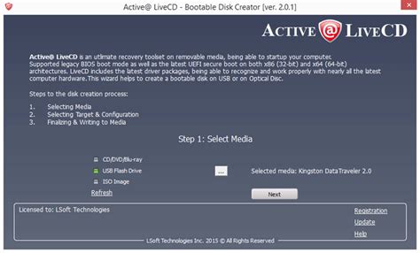 Active@ Boot Disk Creator for Active@ LiveCD