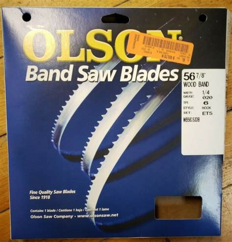 Olson Band Saw Blades 56 78 Wood Band 14 Width 6 Tpi Wb56353db Ebay