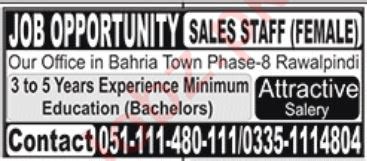 Bahria Town Rawalpindi Job Job Advertisement Pakistan