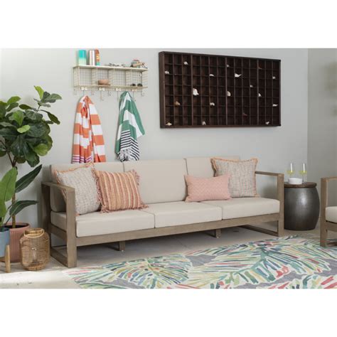 Joss And Main Gavina Outdoor Solid Eucalyptus Wood Sofa With Cushions And Reviews Wayfair