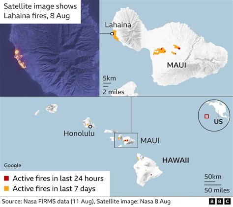 Hawaii Fire Maps And Before And After Images Reveal Maui Devastation