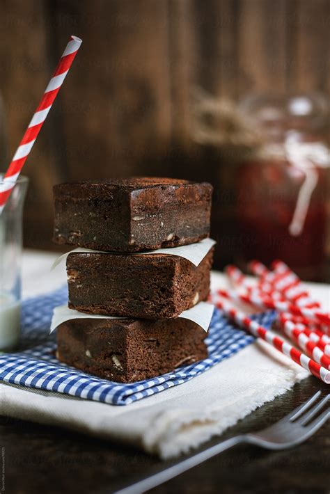 Choc Fudge Brownie By Stocksy Contributor Darren Muir Stocksy