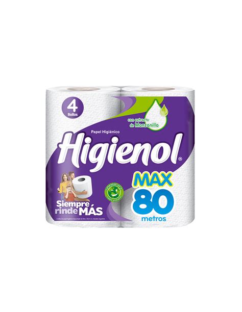 Papel Higienico Higienol Simple Hoja Max 80 Mts 4un