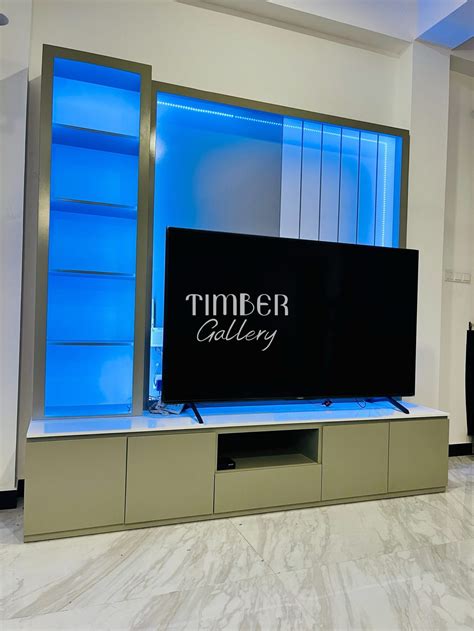 tv console unit timber gallery
