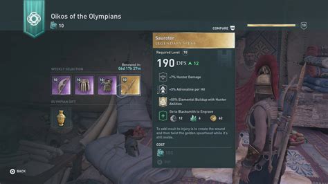 Special Vendor Oikos Of The Olympians In Assassins Creed Odyssey Hold To Reset