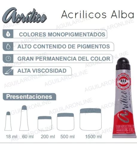 Acr Lico Alba Profesional Pote Ml Grupo Colores En Venta En