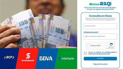 Link Bono 210 Revisa Con Dni El Cronograma Bcp Scotiabank Interbank Y Bbva Televisión