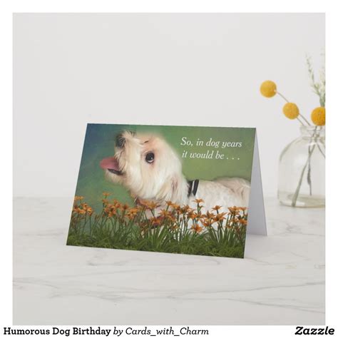 Counting in Dog Years Birthday Card | Zazzle | Dog birthday card, Dog ...