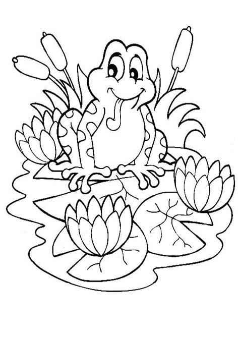 Lily Pad Coloring Page Simple Coloring Pages