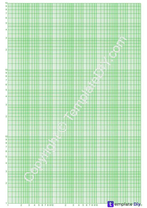 Semi Log Graph Paper Grid Paper Printable Template In PDF Graph Paper