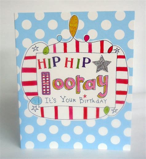 Hip Hip Hooray Birthday Card Karenza Paperie