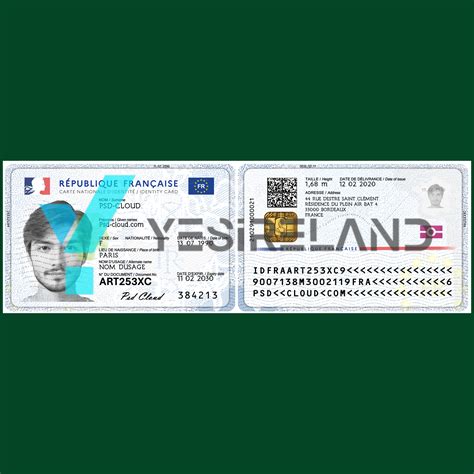 France Id Card Full Editable Psd Template