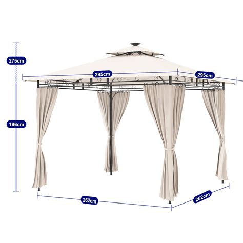 X M Pavillon Wasserdicht Pop Up Gartenpavillon Sonnenschutz Mit Led