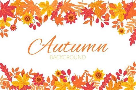 Autumn Flower Border Vector Art, Icons, and Graphics for Free Download