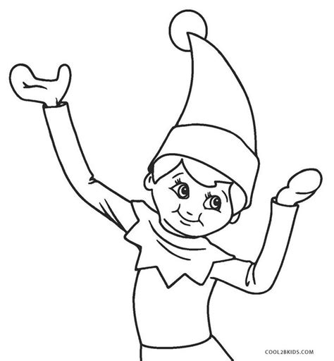 Elf Coloring Pages Printable Pdf Santa Coloring