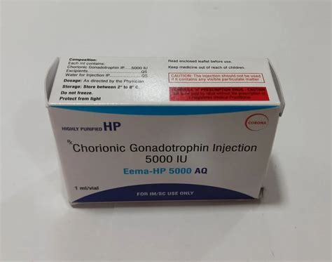 Eema Hp Aq Chorionic Gonadotropin Injections Packaging Type Box