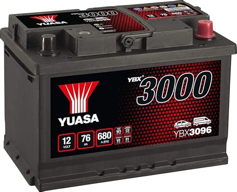 Yuasa YBX3096 Batería de coche SMF Starter recargable 12V 75Ah 650A