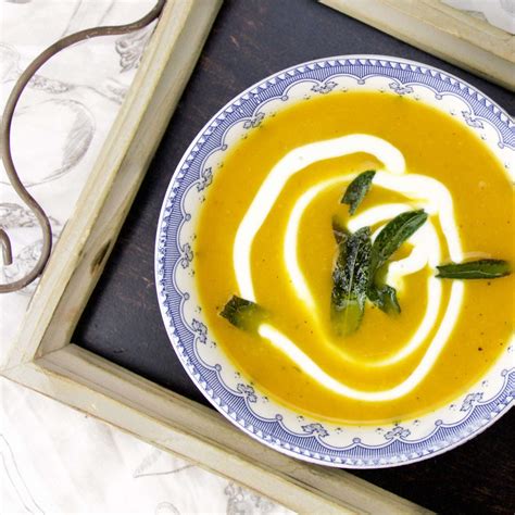 Simple Butternut Squash Soup with Sage - The FoodOlic recipes