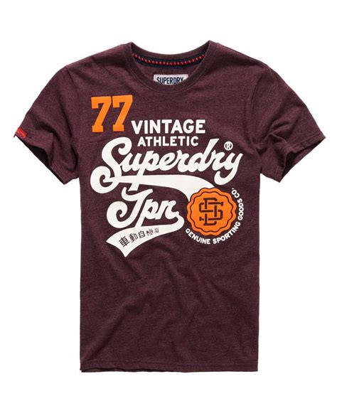 Superdry 77 Athletics T Shirt Mens T Shirts