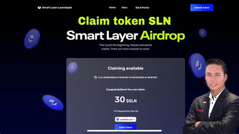 SmartLayer Network Cập nhật claim Airdrop token SLN YouTube