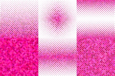 24 Pink Square Patterns Ai Eps  5000x5000