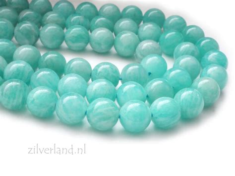 Mm Amazoniet Edelstenen Kralen Zilverland Zilveren Sieraden