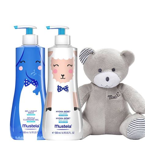 pachet copii mustela gel de curatare par  corp  ml lotiune de