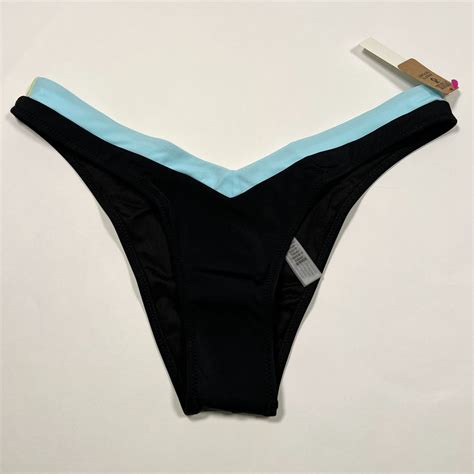 Victoria Secret Pink Xl Itsy Cheeky Bikini Bottom Black Color Block Ebay