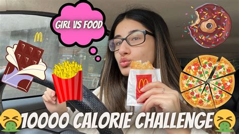 10000 Calorie Challenge Girl Vs Food Ultimate Cheat Day Alicia Ashley Youtube