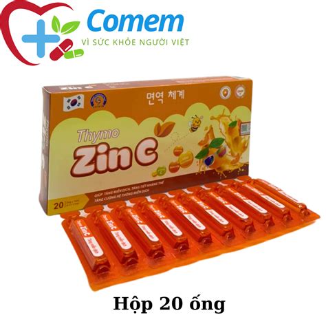 Siro kẽm ống cho trẻ từ 2 tuổi Thymo Zinc Kẽm Gluconat Vitamin C