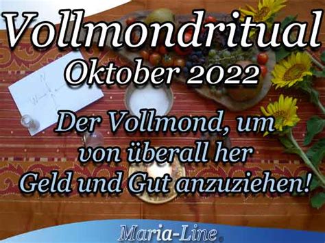 Vollmondritual Oktober 2022 Das Ritual für dauerhaften Wohlstand