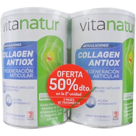 Vitanatur Collagen Antiox Plus Sabor Frutos Rojos Duplo 2x 360g