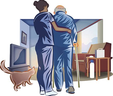 Home Caregiver Clip Art Vector Images And Illustrations Istock