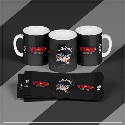 Caneca Personalizada Porcelana Branca 325 Ml Anime Yuyu Hakusho Hiei