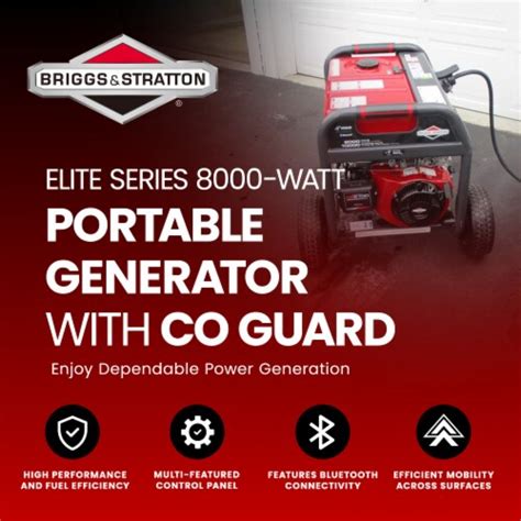 Briggs And Stratton Elite Series 8000 Watt Portable Generator With Co Guard 1 Piece Fred Meyer