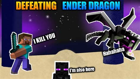 Defeating Ender Dragon In Minecraft Pocket Edition Time Waste Smp