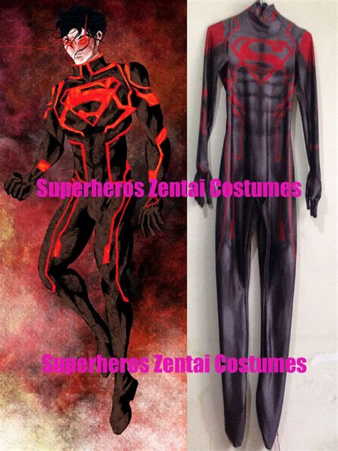 3d Print New 52 Superboy Costume Comic Superman Zentai Bodysuit Lycra Spandex Super Boy